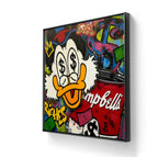 Kunstverket "The price of taste" leveres ferdig innrammet med sort ramme. 