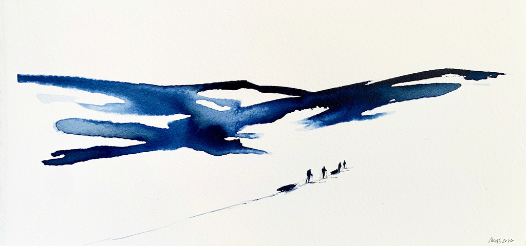 Detaljebilde av maleriet "Underveis 10"