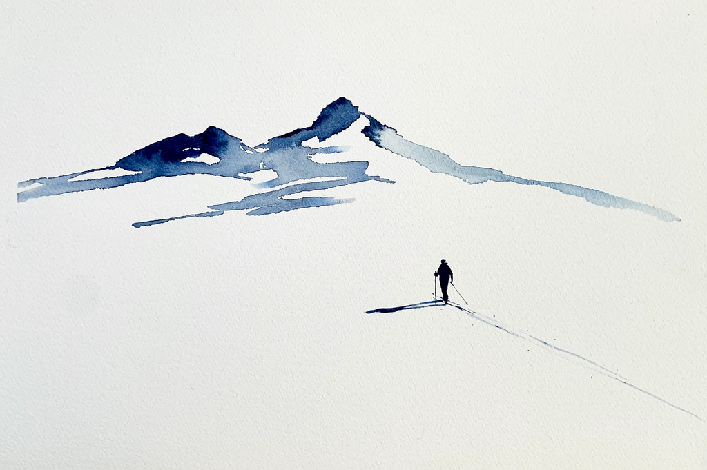 Detaljebilde av maleriet "Underveis 11"