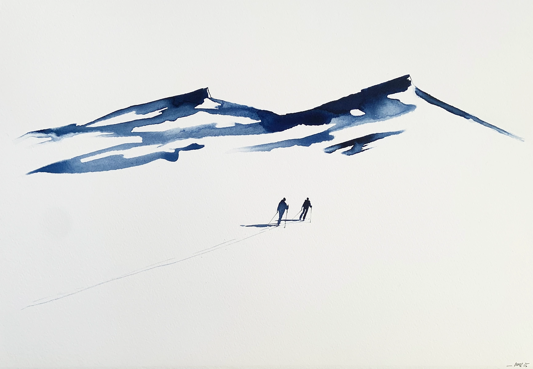 Detaljebilde av maleriet "Underveis 17"