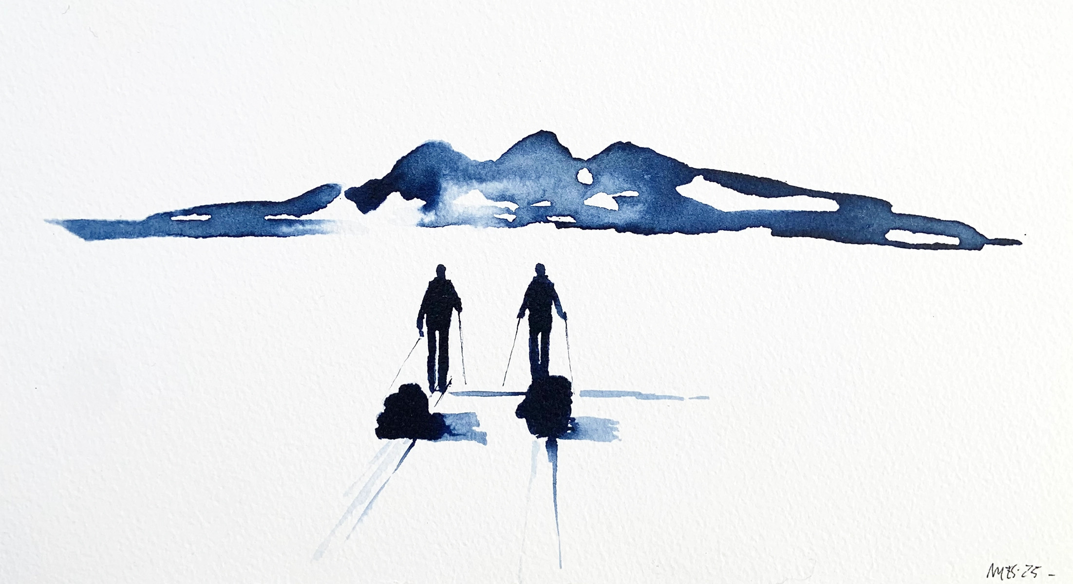 Detaljebilde av maleriet "Underveis 18"