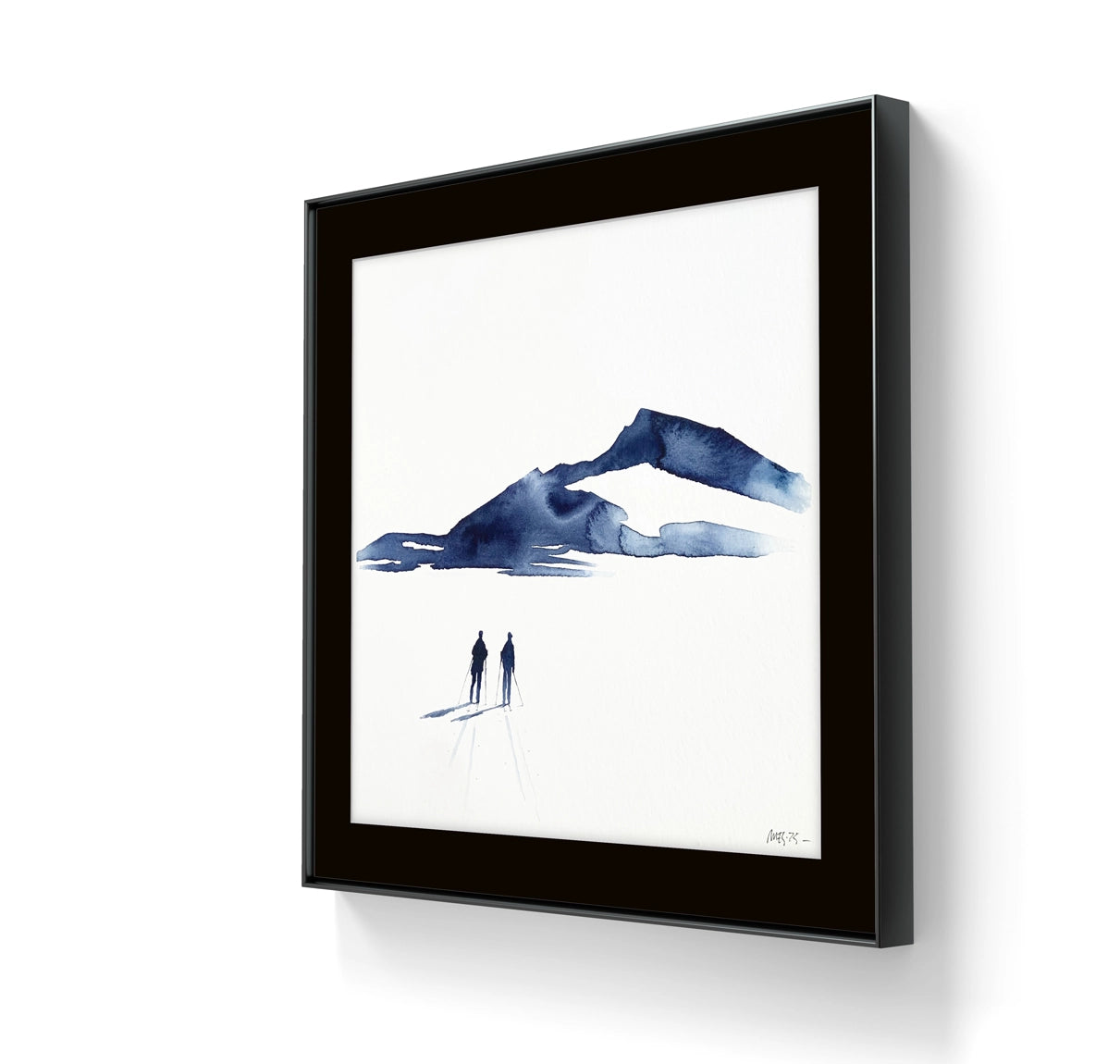 Kunstverket levers uten ramme. Send en e-post til post@m35.no eller legg ved en kommentar i bestillingen dersom du ønsker tilbud på innramming av "Underveis 20"