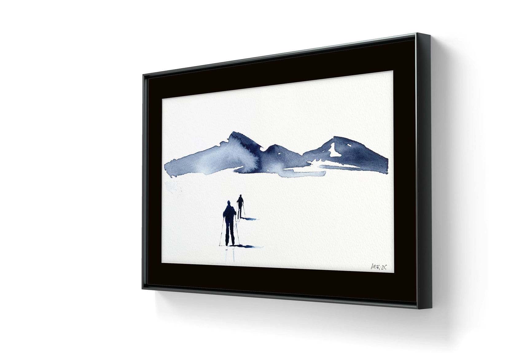 Kunstverket levers uten ramme. Send en e-post til post@m35.no eller legg ved en kommentar i bestillingen dersom du ønsker tilbud på innramming av "Underveis 21"