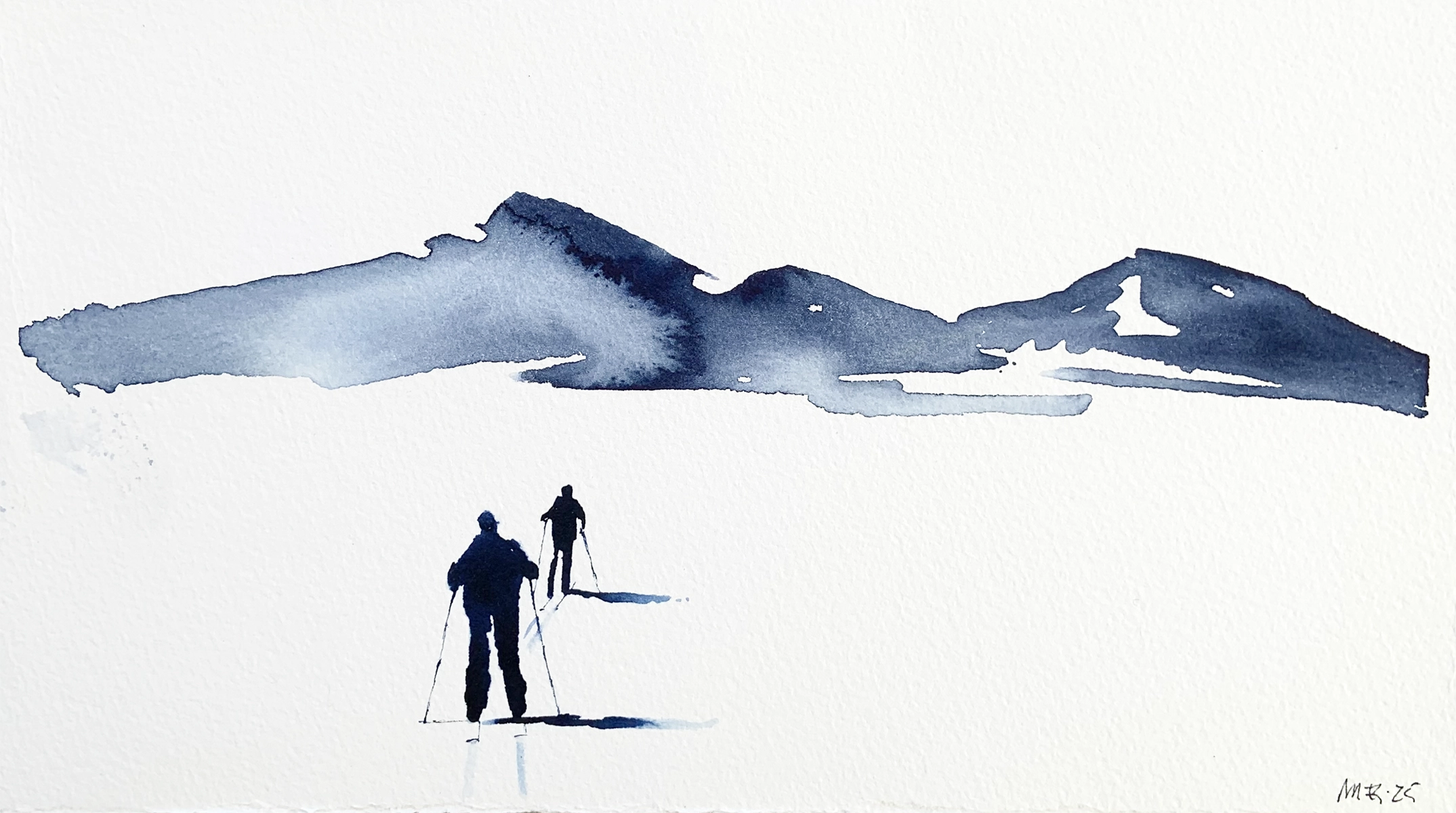 Detaljebilde av maleriet "Underveis 21"