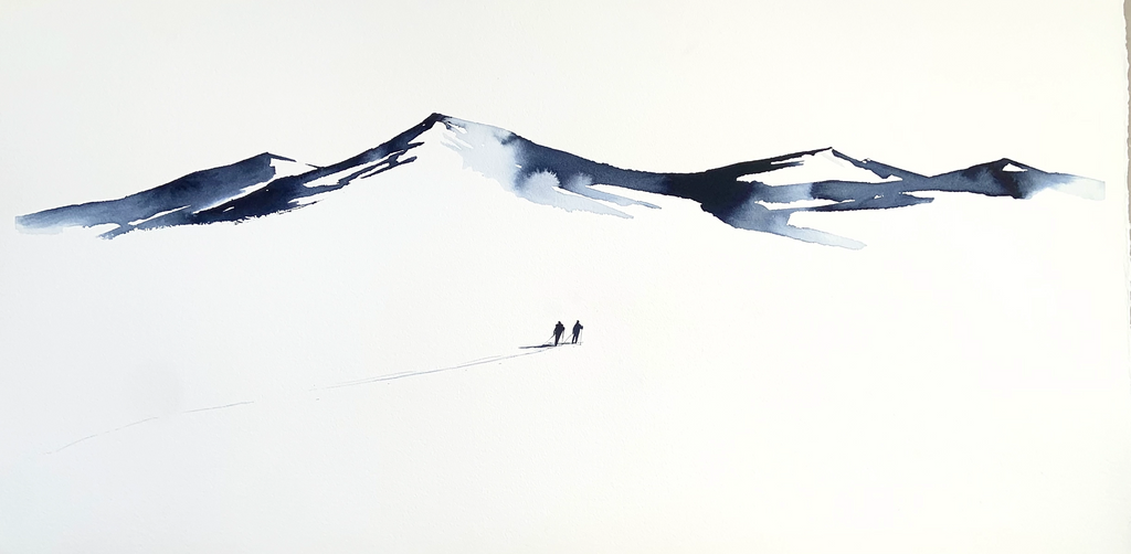 Detaljebilde av maleriet "Underveis 25"