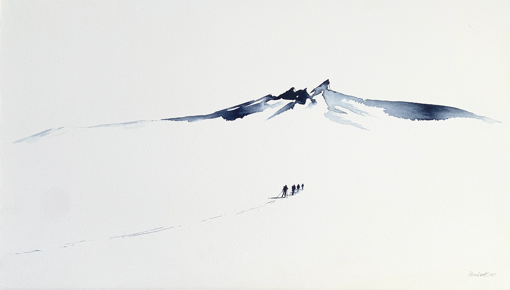 Detaljebilde av maleriet "Underveis 26". 