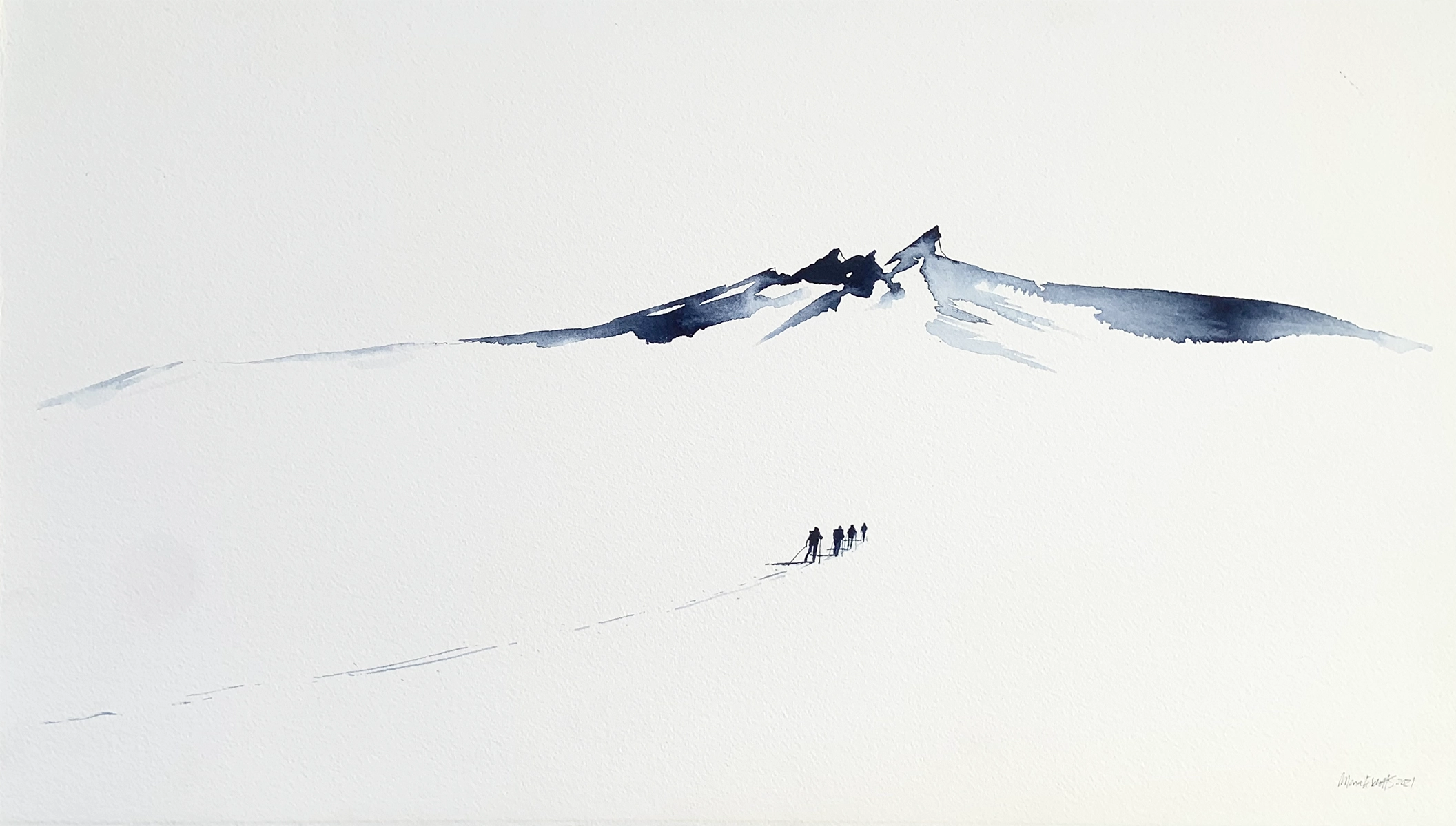 Detaljebilde av maleriet "Underveis 26". 