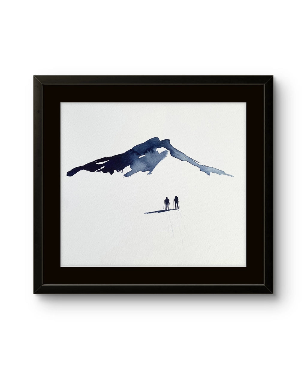 Kunstverket levers uten ramme. Send en e-post til post@m35.no eller legg ved en kommentar i bestillingen dersom du ønsker tilbud på innramming av "Underveis 27"