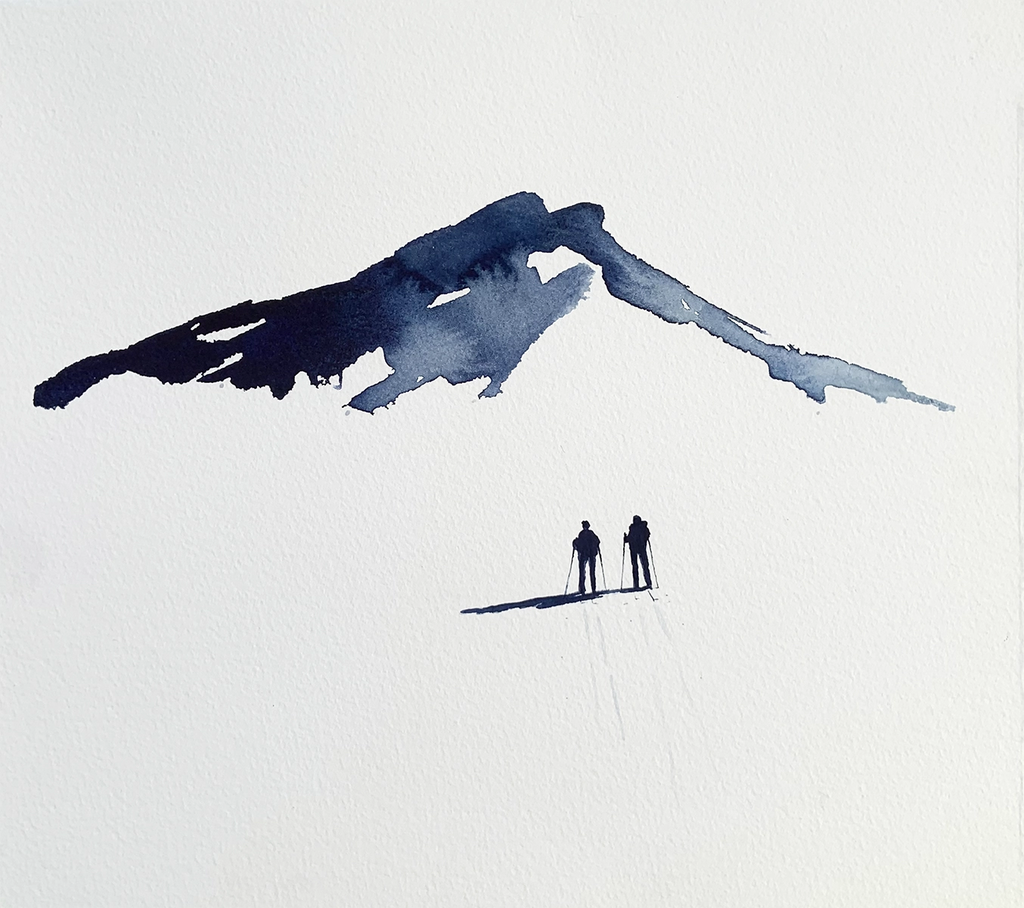 Detaljebilde av maleriet "Underveis 27" 