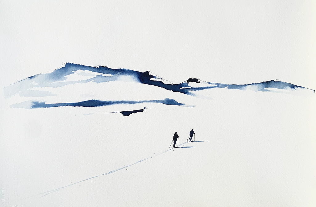 Detaljebilde av maleriet "Underveis 29"