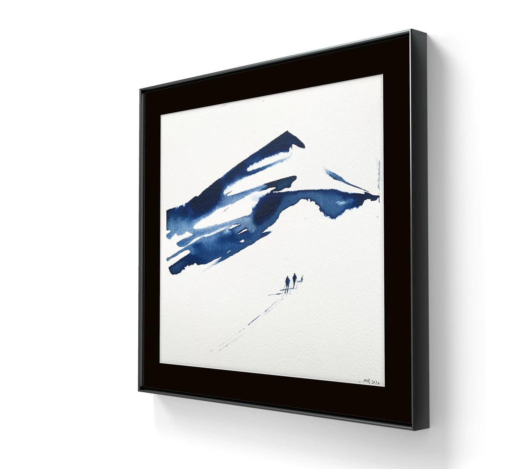 Kunstverket levers uten ramme. Send en e-post til post@m35.no eller legg ved en kommentar i bestillingen dersom du ønsker tilbud på innramming av "Underveis 34"