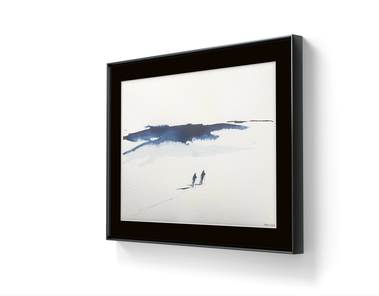 Kunstverket levers uten ramme. Send en e-post til post@m35.no eller legg ved en kommentar i bestillingen dersom du ønsker tilbud på innramming av "Underveis 40"