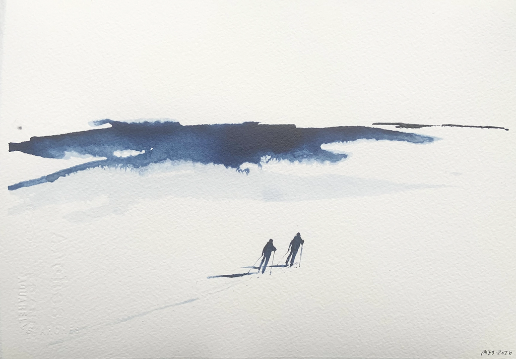 Detaljebilde av maleriet "underveis 40"