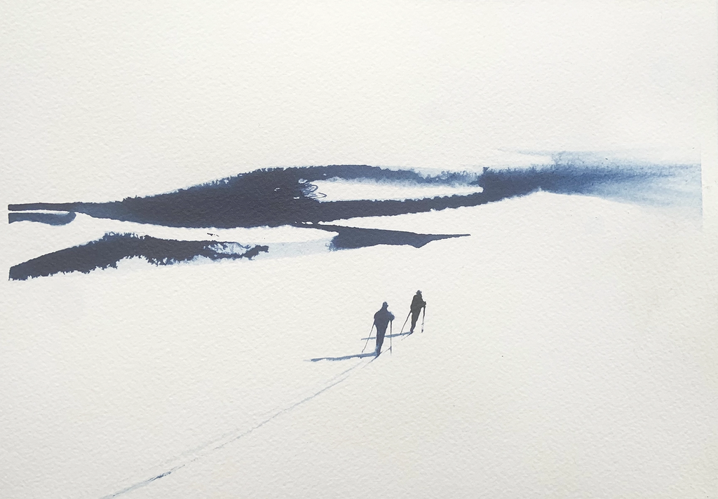 Detaljebilde av maleriet "Underveis 41" 