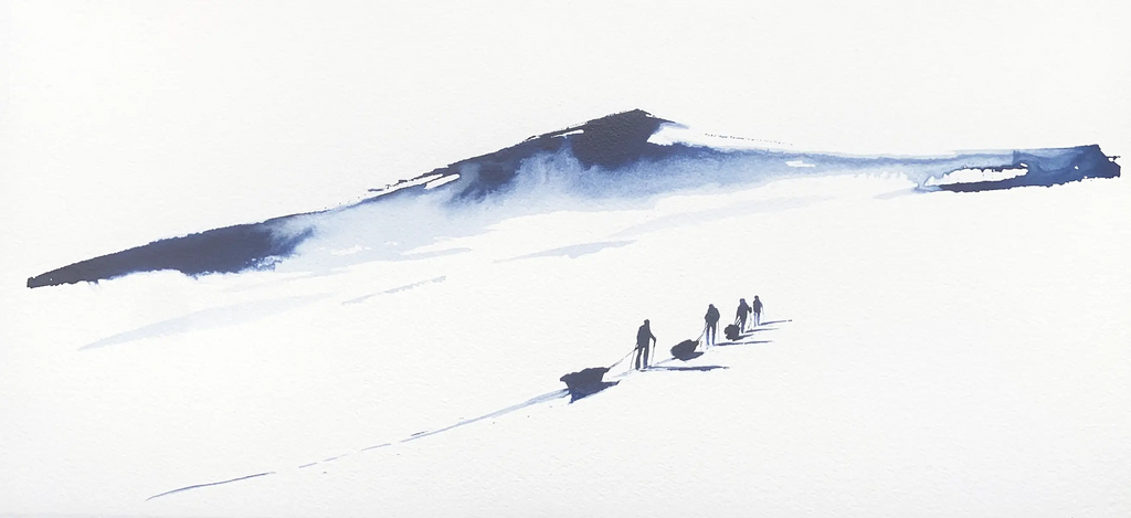 Detaljebilde av maleriet "Underveis 45"