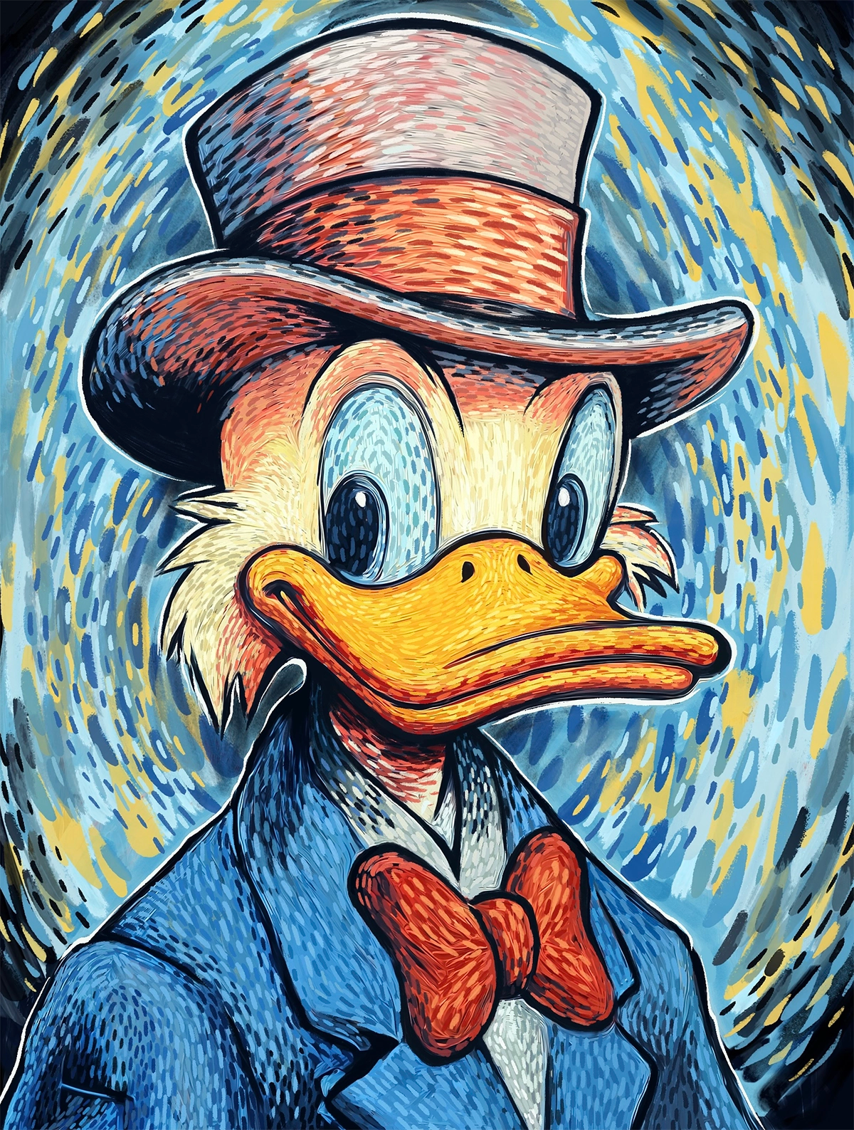 Detaljebilde av kunsttrykket "Van Scrooge" av Salke1