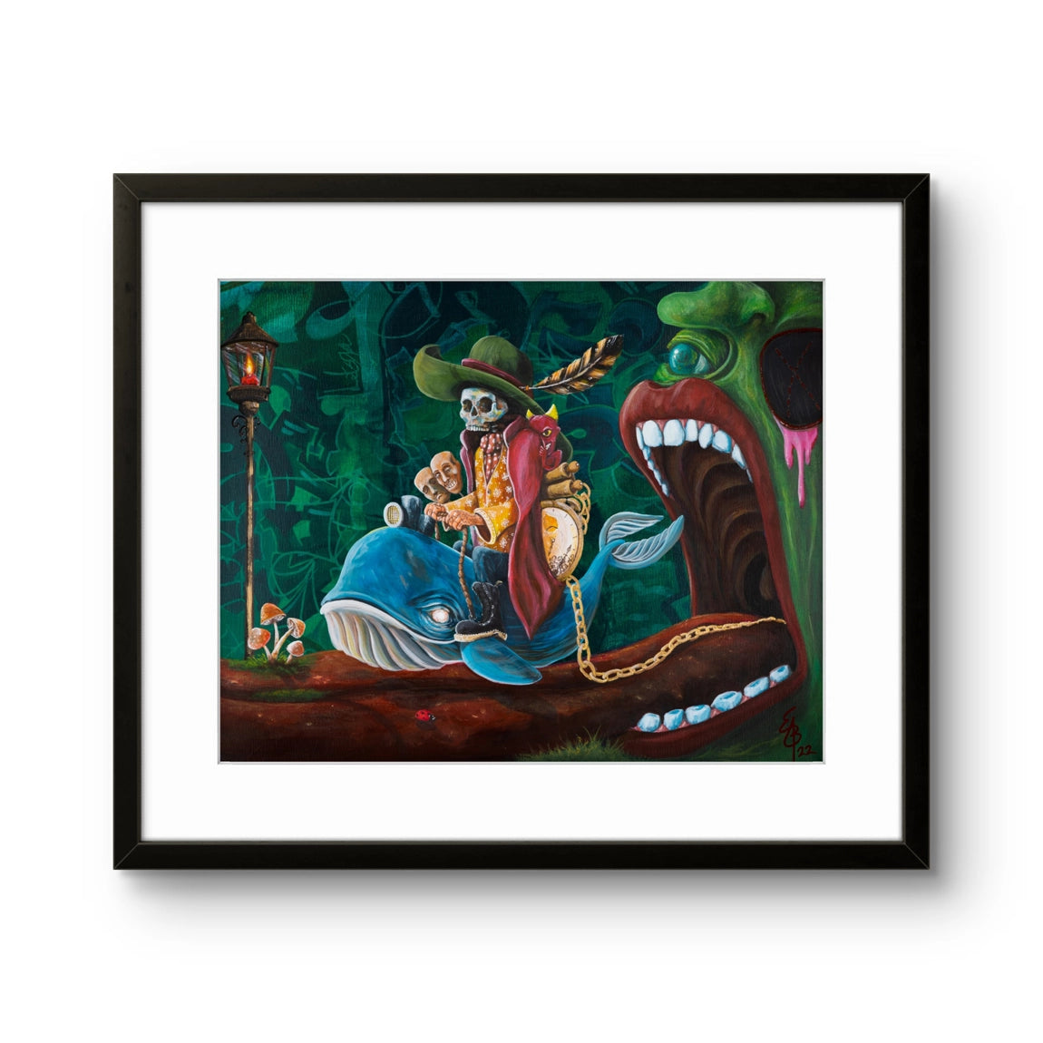Fine art giclée trykket "Walk the talk" av den norske kunstneren Erik Bergan, signert og nummerert i et begrenset opplag.