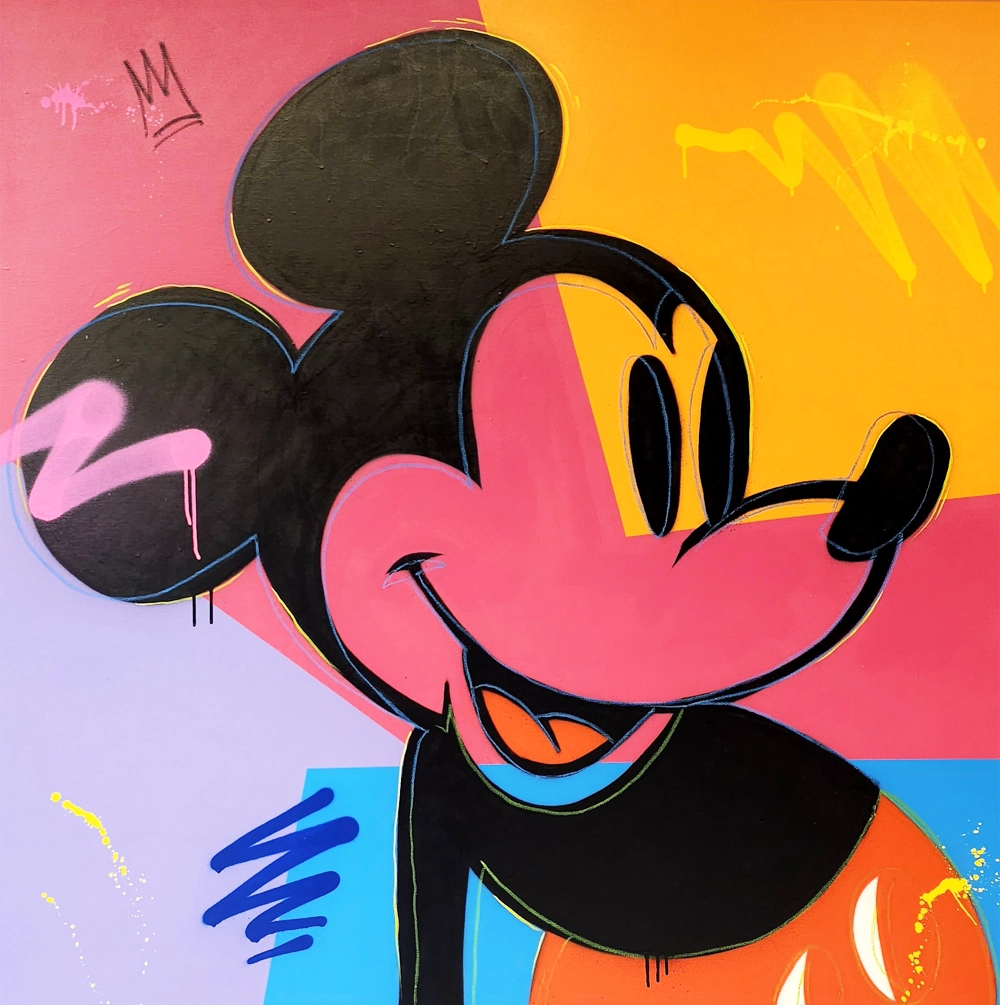 Detaljebilde av Warhol Mickey av den norske kunstneren Salke1