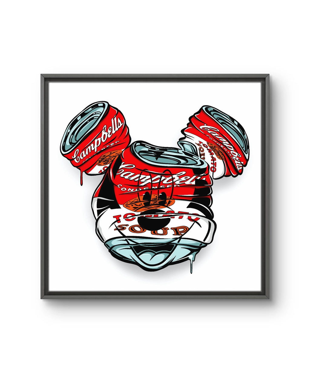 DGA kunsttrykket "Warhol soup" av den norske graffitikunstneren Salke1, signert og nummerert i begrenset opplag