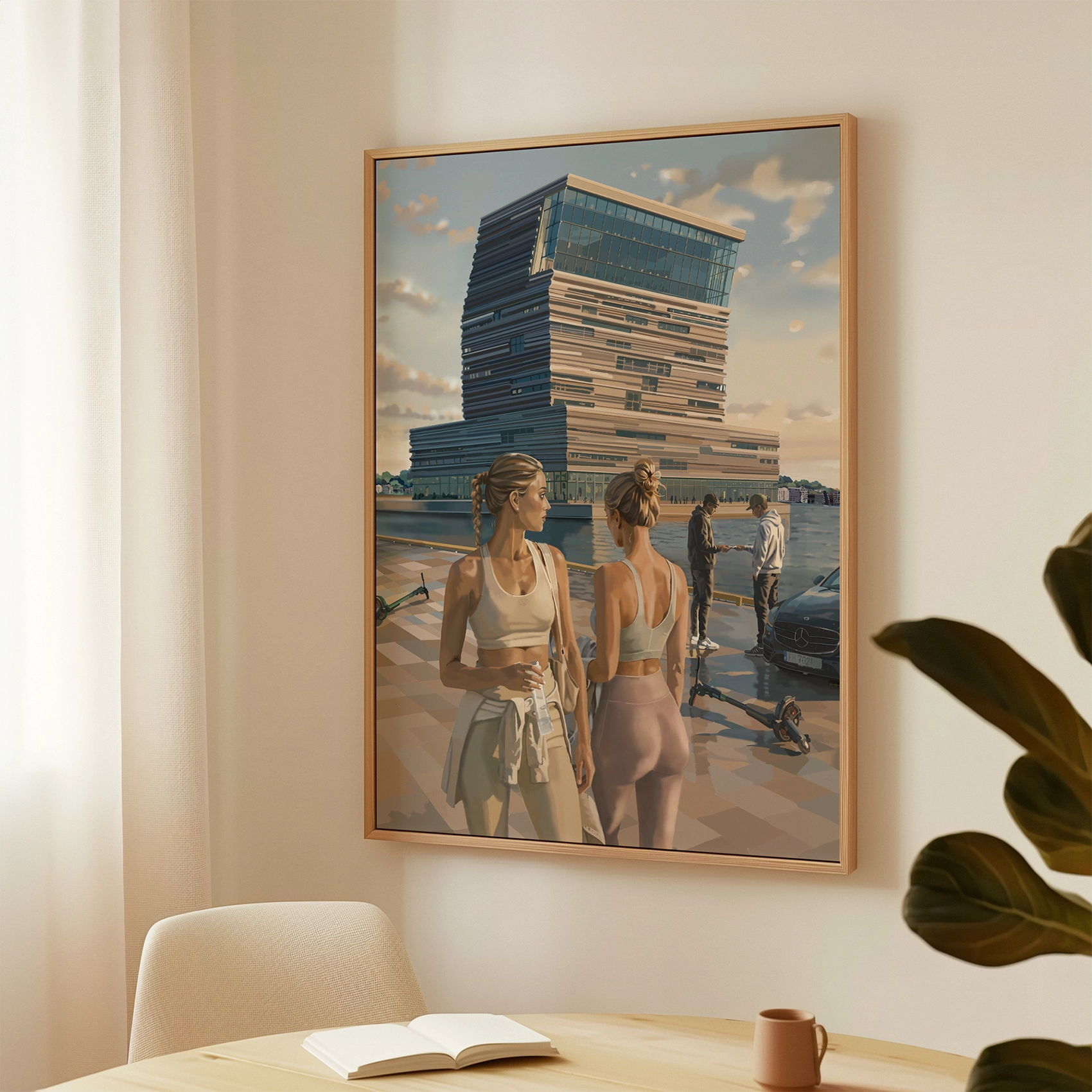 Kunsttrykket «What would Munch do» på lerret leveres håndkolorert av Edvarda