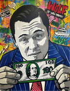 Kunstverket "Wolf of wallstreet" kommer i størrelsen 120 x 100 cm