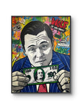 Kunstverket "Wolf of wallstreet" av den norske graffitikunstneren Salke1.