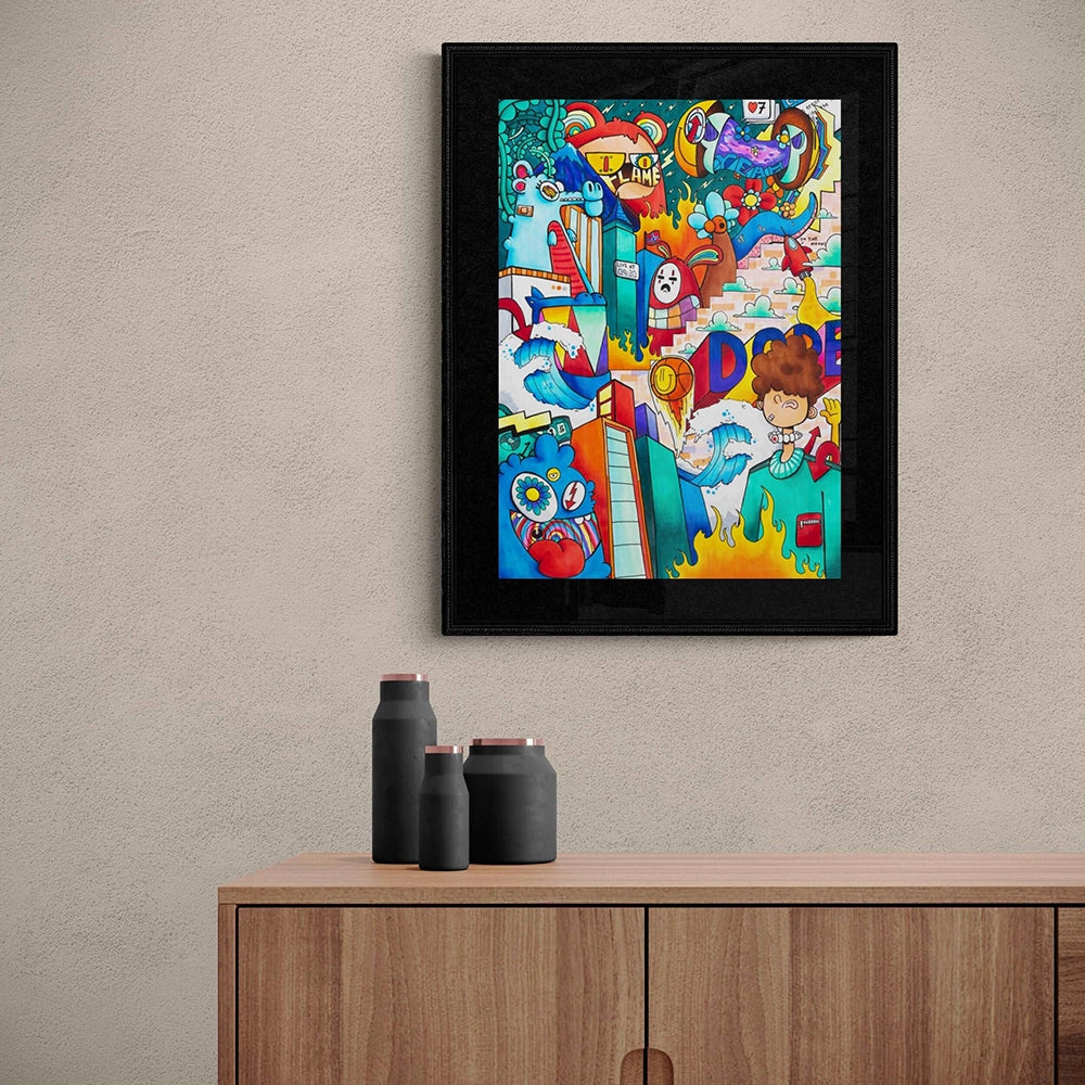 Kunstverket er i stilen "doodeling"