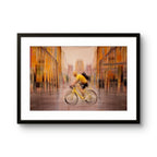 Fine art fotokunsttrykket "Yellow Jersey" av kunstfotografen Douglas Carr, signert og nummerert i begrenset opplag. 