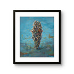 Fine art giclée trykket "Angst" av den norske kunstneren Erik Bergan, signert og nummerert i et begrenset opplag.