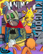 Detaljebilde av kunsttrykket"Animal kingdom".