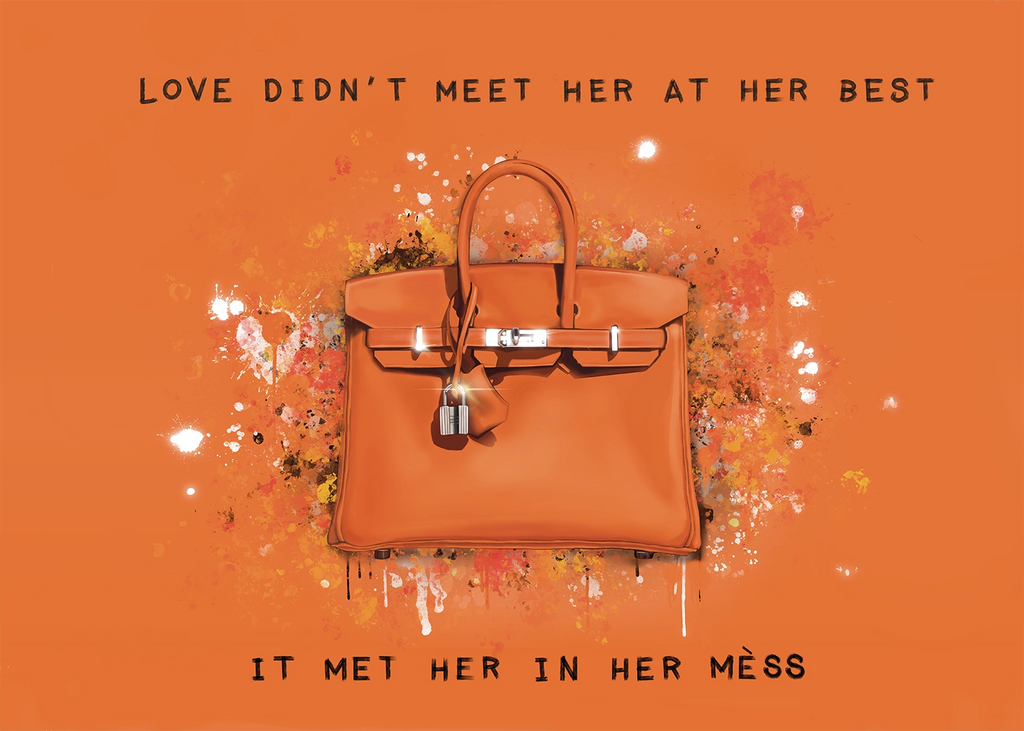 Detaljebilde av trykket Birken av kunstneren NoBo