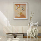 Dark Matter print innrammet med en lys eikelist