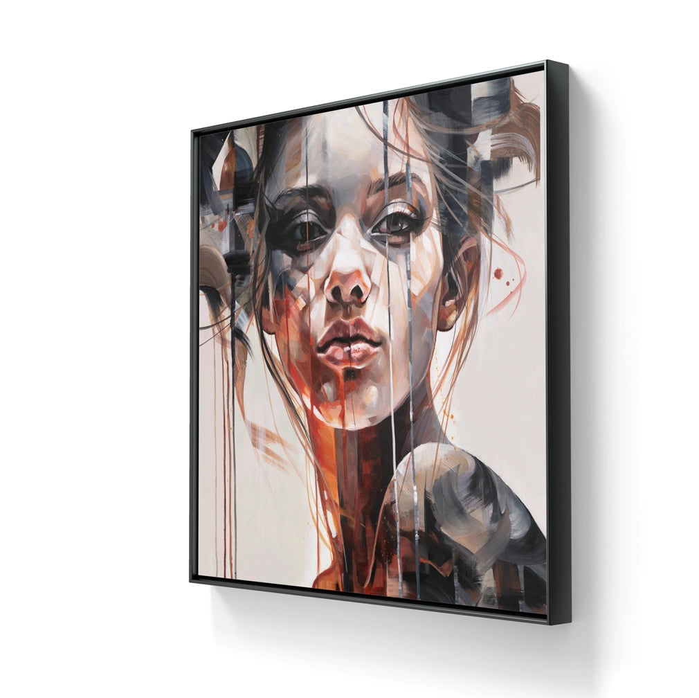 Kunstverket leveres ferdig innrammet med sveveramme. 