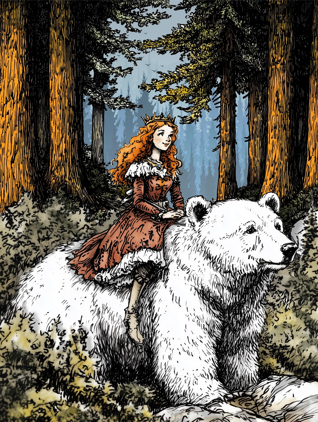 Detaljebilde av kunsttrykket "East of the sun, west of the moon" av salke1.