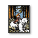 Kunsttrykket "East of the sun, west of the moon" kommer i en størrelse på lerret.