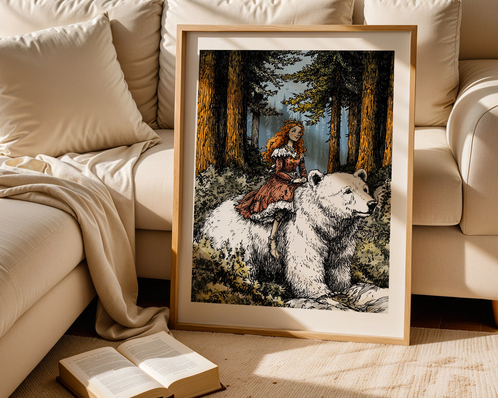 Kunsttrykket "East of the sun, west of the moon" kommer i en størrelse på kunstpapir. 