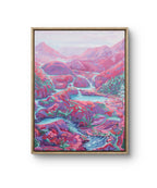 Maleriet "Elveløpet" av den norske samtidskunstneren Sebastian Slotte