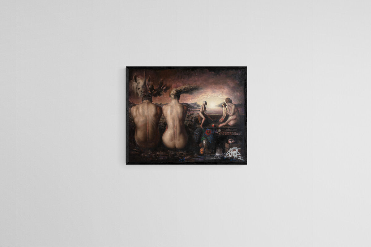 Trykket kommer i tre ulike størrelser og i to ulike materialer kunstpapir og lerret.