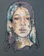 Detaljebilde av Forest 2 av den norske kunstneren Lea Alstad