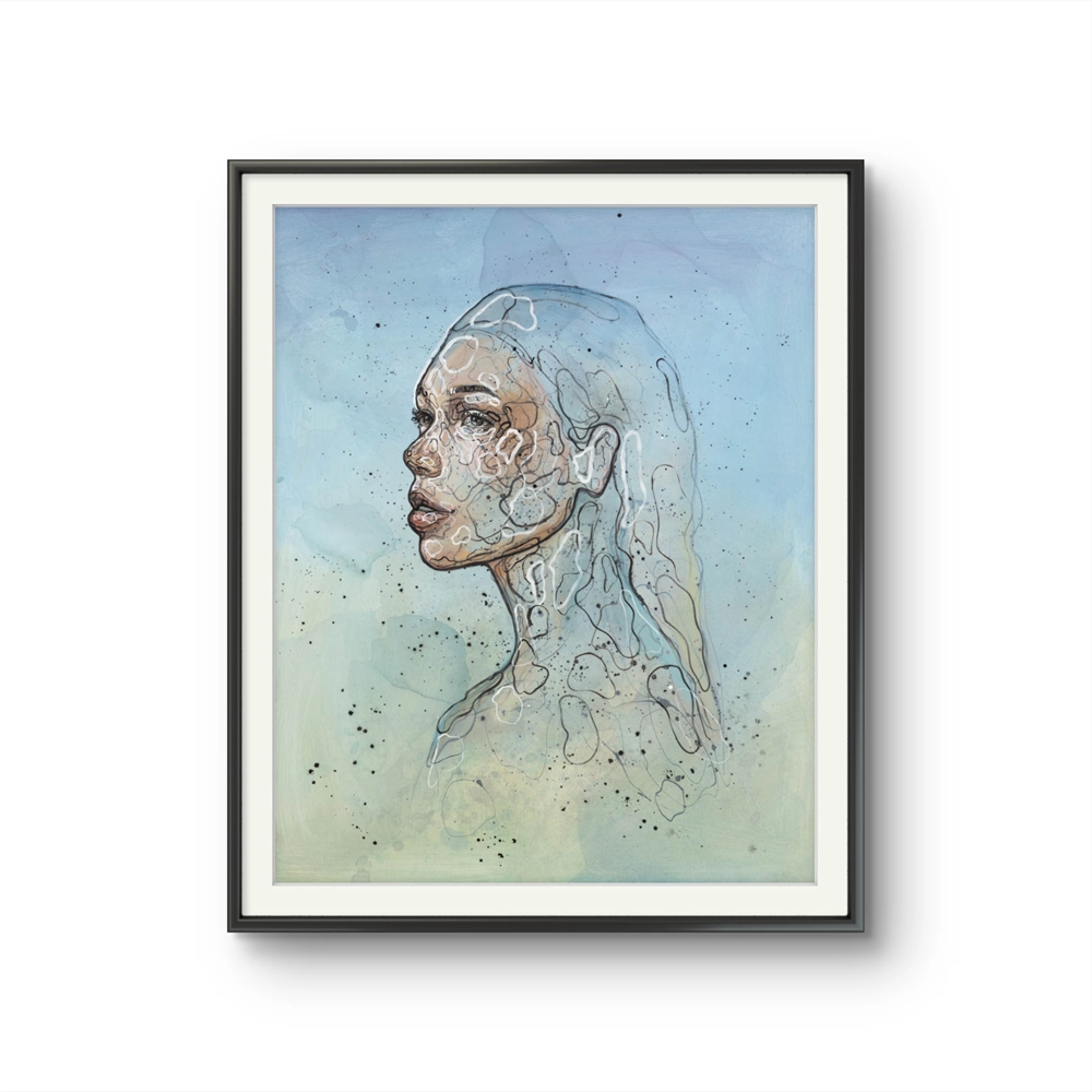 Fine art giclée trykket "Forever" av den norske samtidskunstneren&nbsp;Lea Alstad. Signert og nummerert i begrenset opplag