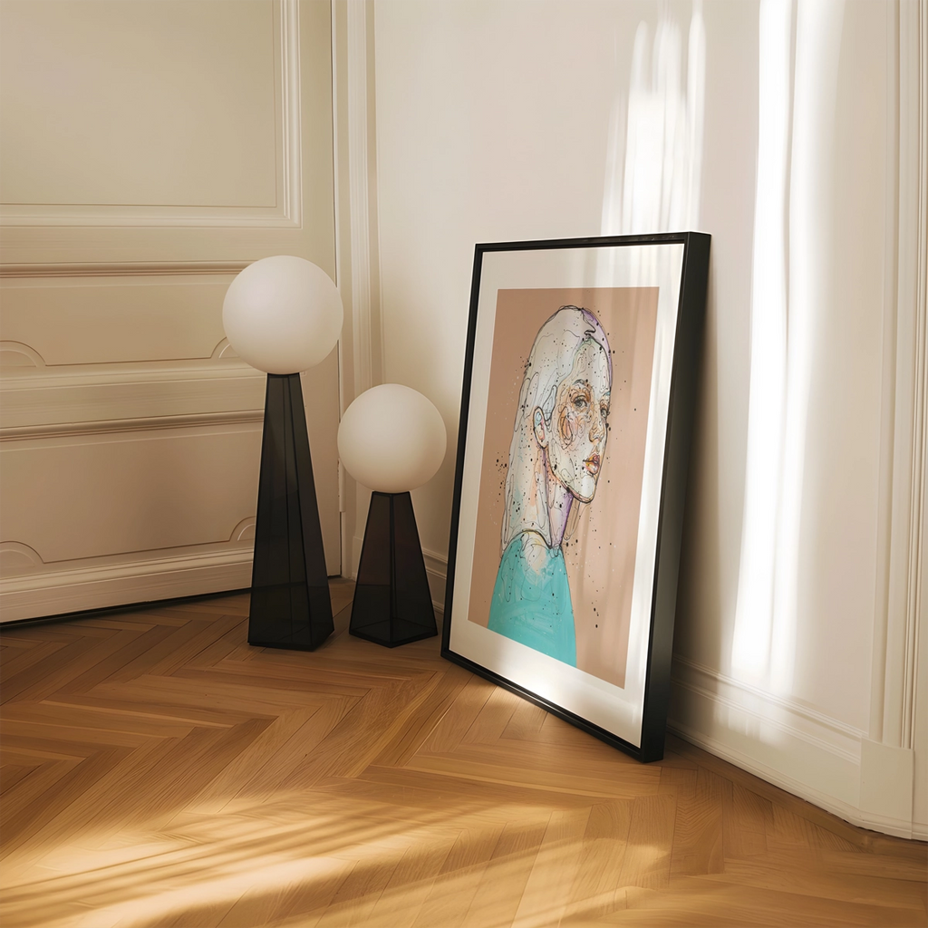 Kunsttrykket "Fryktløs" av Lea Alstad er signert og nummeret i et begrenset opplag.