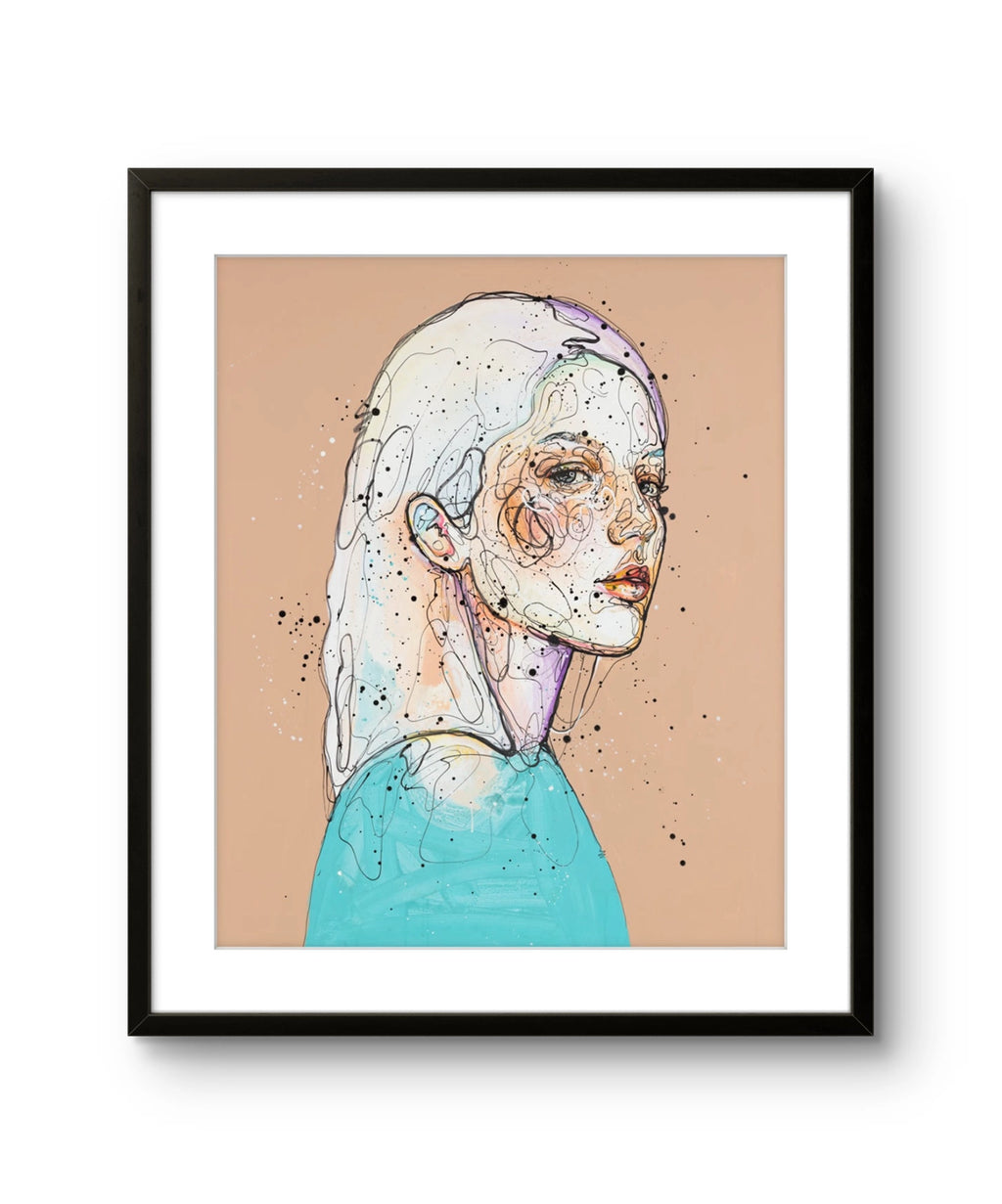 Fine art giclée trykket "Fryktløs" av den norske kunstneren Lea Alstad.