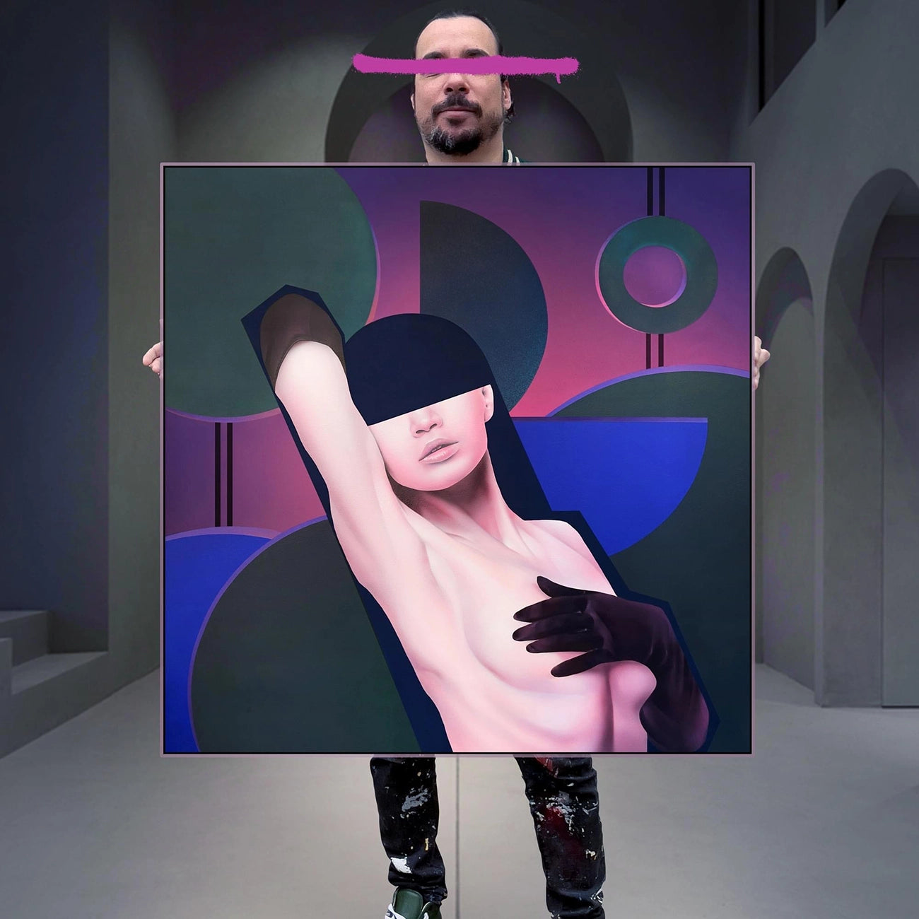 Guardians of Eden fås på lerret innrammet med sort ramme.