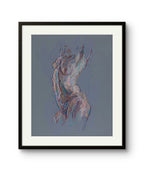 For trykkene av "Here and now" på kunstpapir så leveres disse uten ramme.