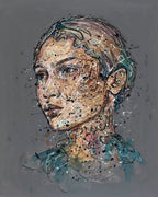 Detaljebilde av kunsttrykket "Idea" av den norske kunstneren Lea Alstad. 