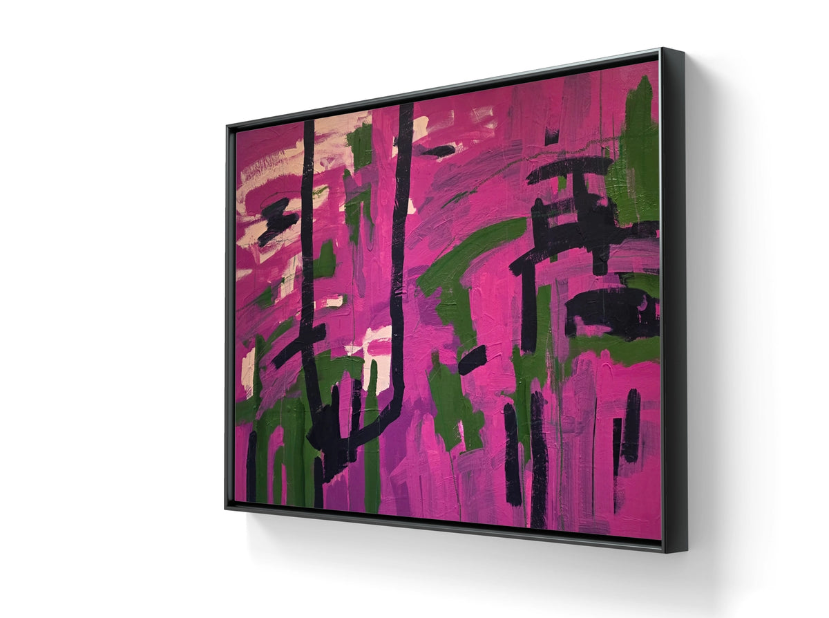 Maleriet "Into the future" kommer i størrelsen 100 x 150 cm. 