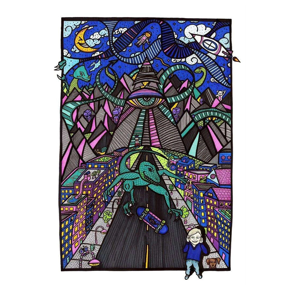 Digitalt grafisk kunstverk Jacobs Verden på galleri m35