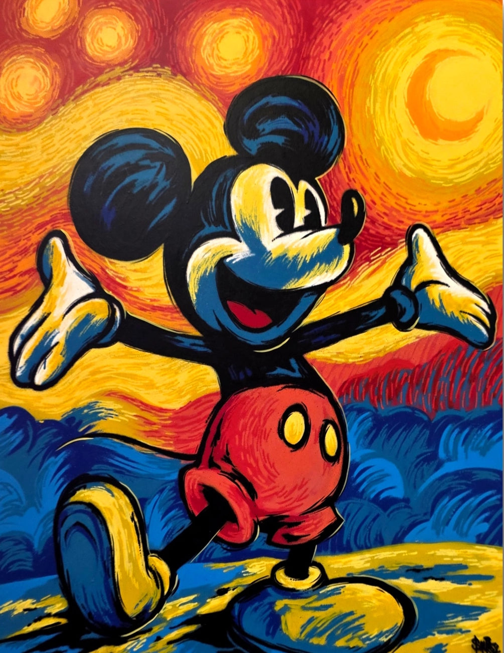 Kunstverket "Joy" kommer i størrelsen 120 x 100 cm