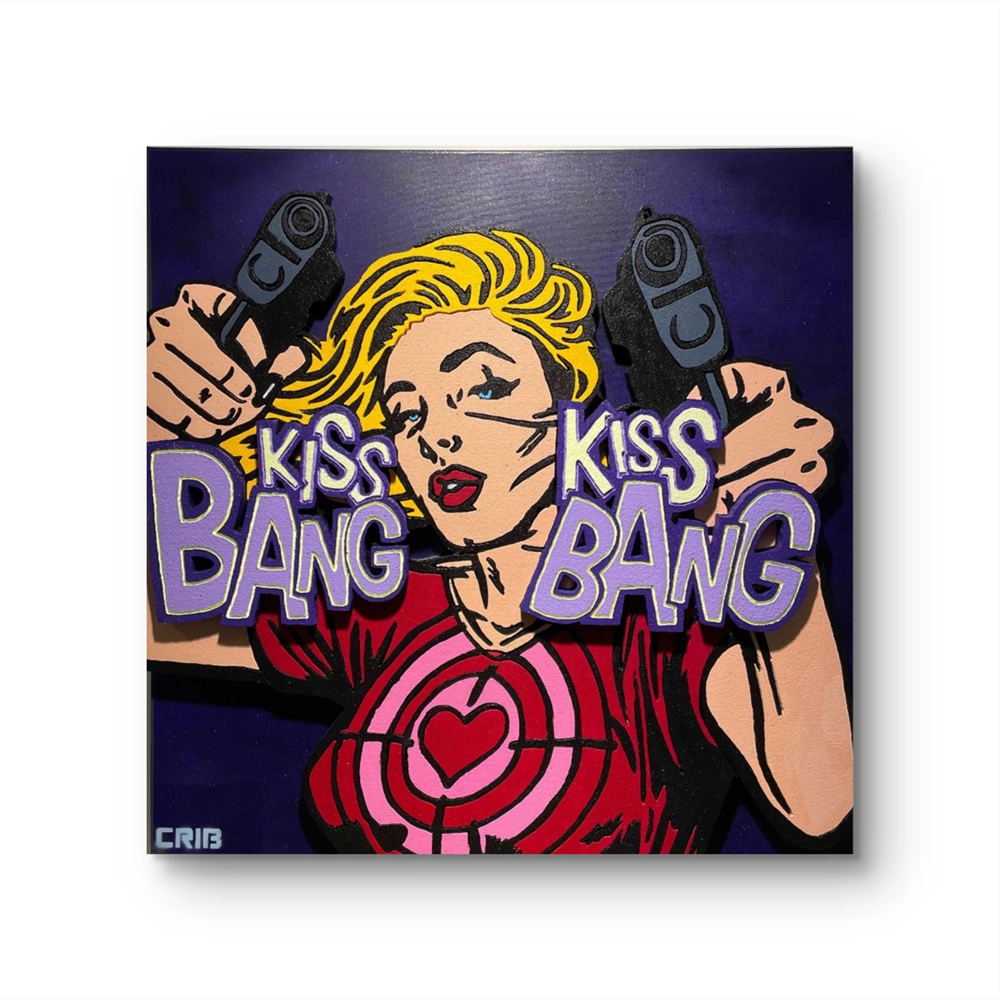 Kiss Kiss Bang Bang et kunstverk av Crib