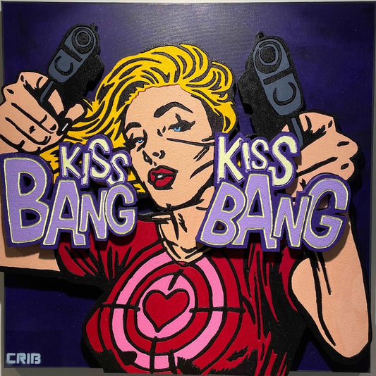 Kiss Kiss Bang Bang et kunstverk av CRIB